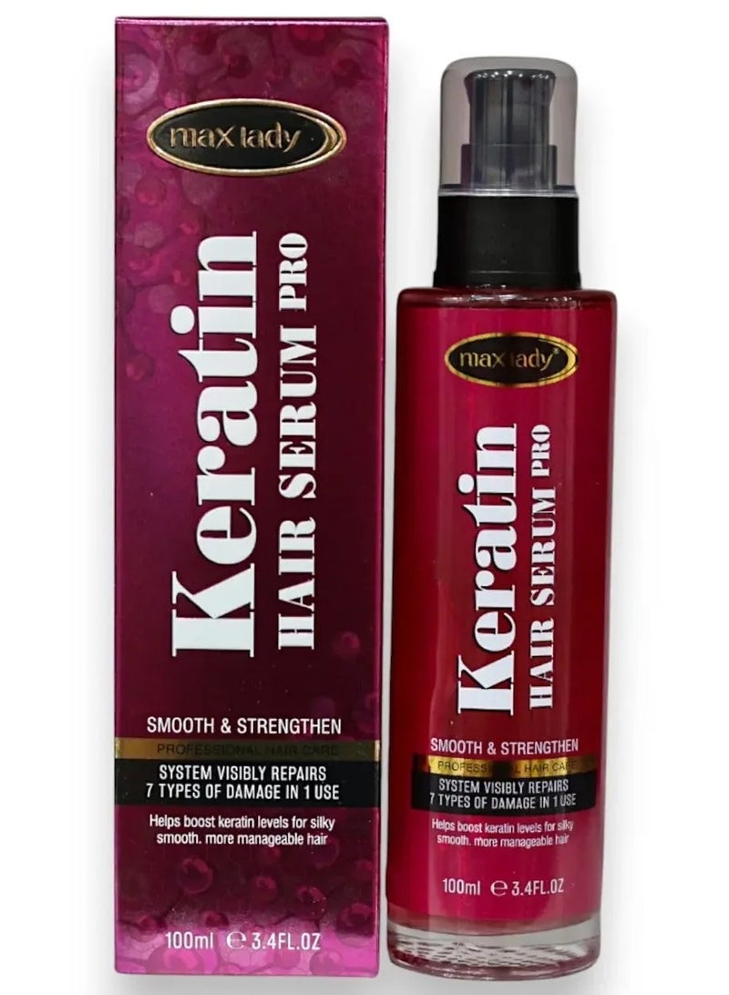 Max Lady Keratin Hair Serum Original – Smooth & Frizz Control | UAE